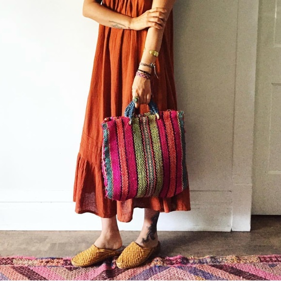 FREE PEOPLE // Woven Leather Slides - Picture 2 of 4